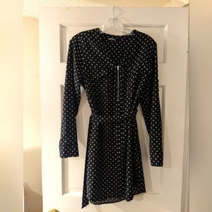 Express Black Dress with Wrap Belt